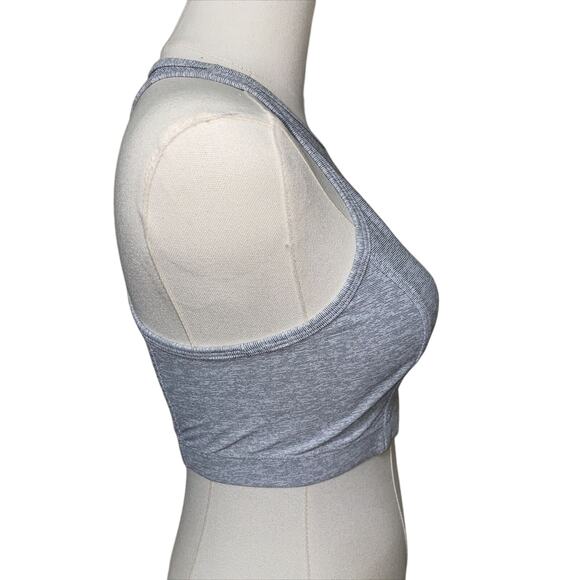 Outdoor Voices Sports Bra Athena Stretch Crop Gray SZ Medium EUC - Picture 4 of 6